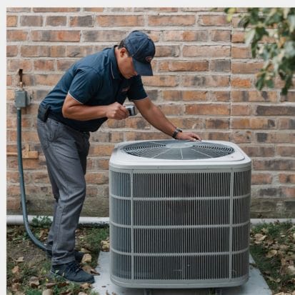 HVAC company in Fenton MI technician performing service