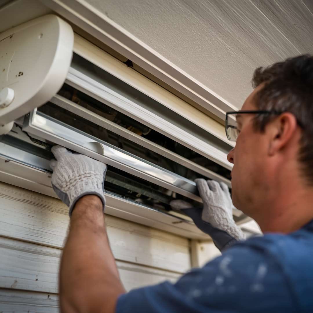 Technician performing mini split installation in Holly, MI