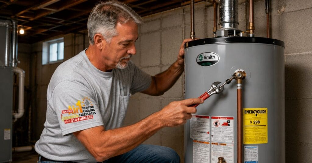 Water heater repair in Holly MI by Adkisson Air1